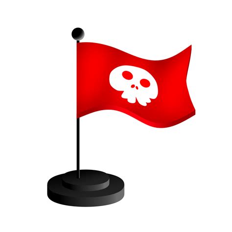 Pirate flag game asset 2D icon transparent background 10833931 PNG