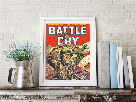 VINTAGE MILITARY POSTER Battle Cry Vintage Army WW2 Comic | Etsy