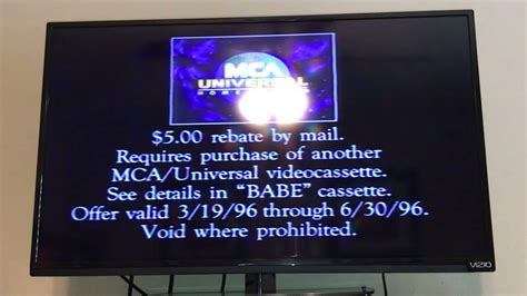 Opening To Babe 1996 VHS Version 1 YouTube