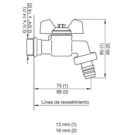 Canilla Para Manguera Y Riego 19mm Fv Accesaniga