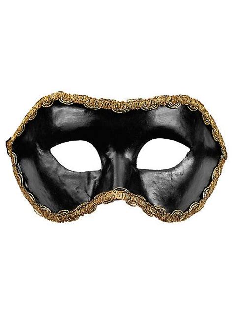 Colombina Nera Venezianische Maske Venetianmask Mask Black Gold