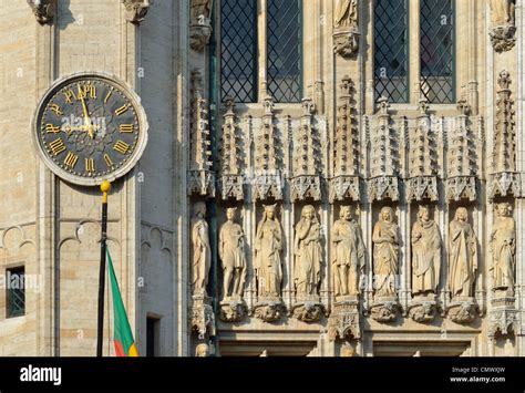 Brussels Belgium Grand Place Hotel De Ville Town Hall Facade