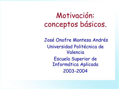 Ppt Motivaci N Conceptos B Sicos Powerpoint Presentation Free