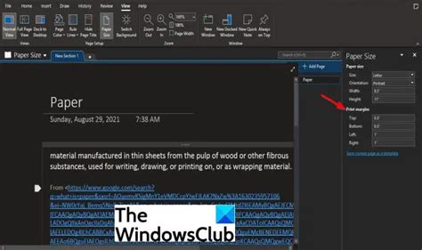 How To Set Or Change Page Size And Margins In Onenote