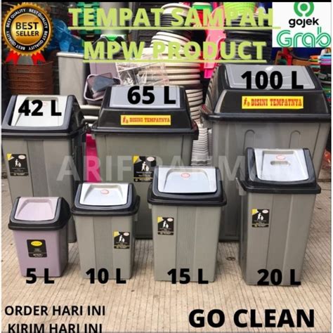 Jual Tempat Sampah Tong Sampah Mpw 5 10 15 20 42 60 100liter Shopee