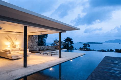 Terraza Moderna Con Alberca Y Vista Al Mar ⭐ Island Villa Island