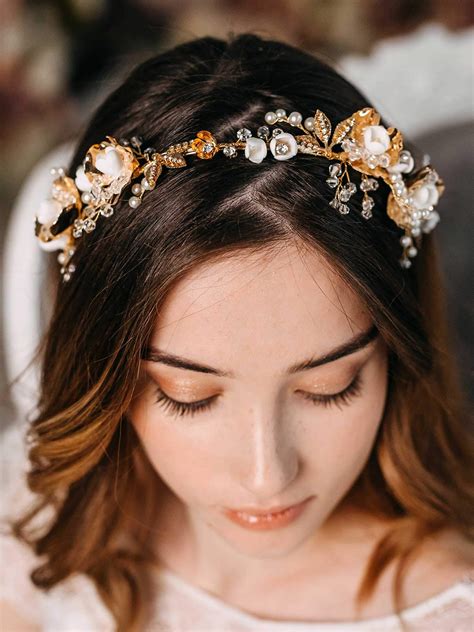 Pearl Crystal Wedding Tiara Bridal Tiara Pearl Wedding Headpiece