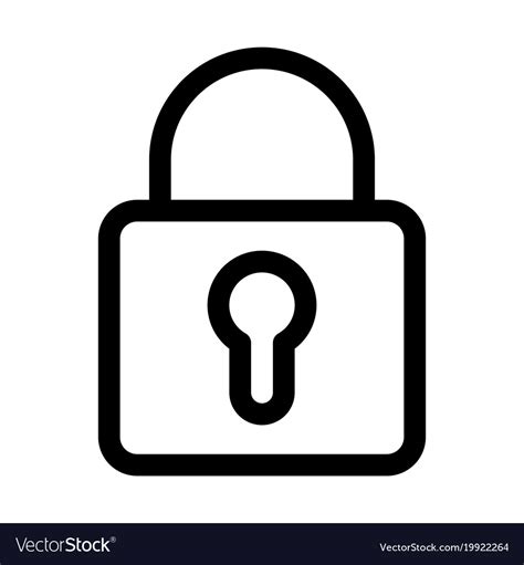 Padlock Icon Symbol Of Security And Secret Vector Image