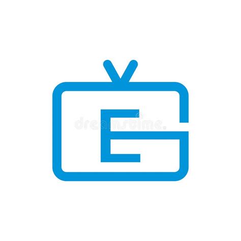 letter channel television logo design stock vector illustration
