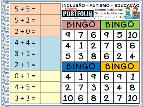 Bingo Matemático Adição E Subtração Para Imprimir DASHGOO