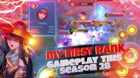 FANNY 86 WINRATE FIRST GAME SEASON 28 RANK GAMEPLAY YouTube