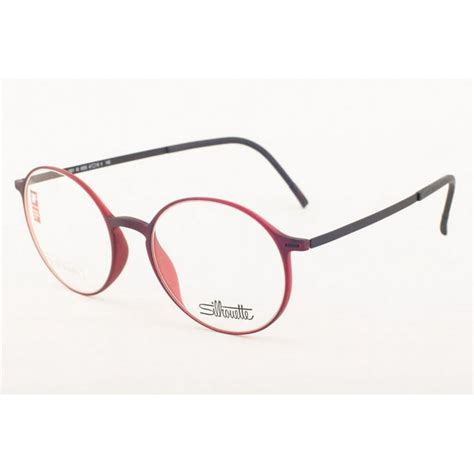 SILHOUETTE 2901 40 6058 Urban Lite Burgundy Round Eyeglasses 2901 ...