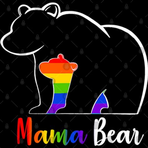 LGBT Pride Mama Bear Gay Pride Equal Rights Rainbow Mom Love Hug 4 Bibs