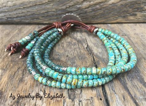 Seed Bead Bracelet Beaded Bracelets For Women Leather Wrap Bracelet