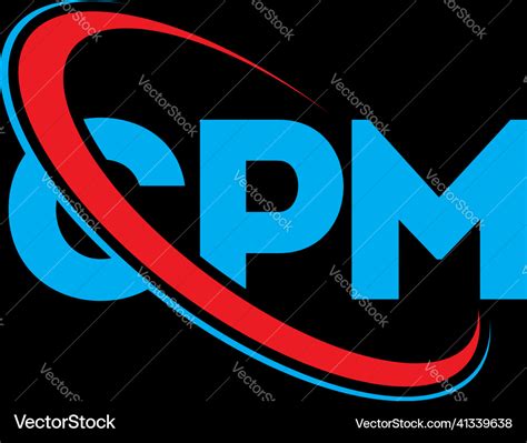 Cpm Logo Letter Design Royalty Free Vector Image