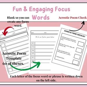 Acrostic Poems Template, Printable Acrostic Poem Templates, Acrostic ...