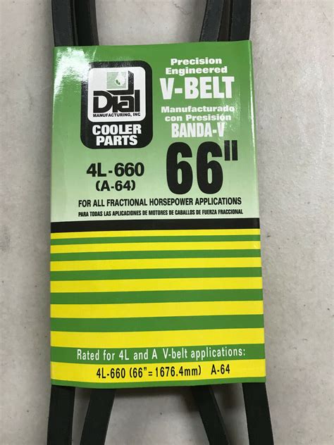 Genuine Dial V Belt Swamp Evaporative Cooler Industrial 45 50 52 63 66 69 Ebay