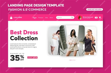 Premium Vector Fashion Ecommerce Landing Page Template