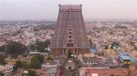 South India Holy Temple Gopuram Srirangam Stock Footage Video (100% ...