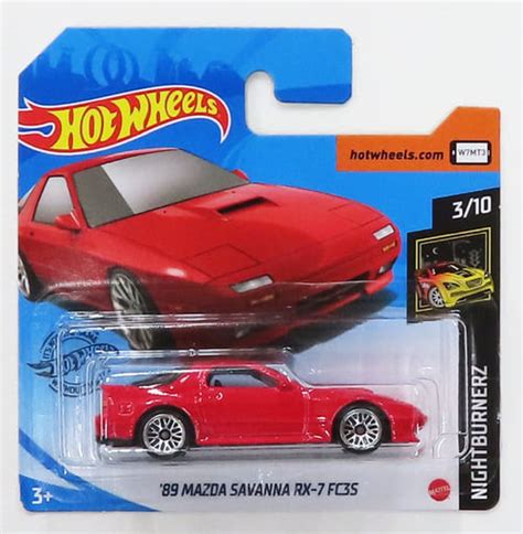 Minicar Mazda Savanna Rx Fc Red Hot Wheels Nightburnerz