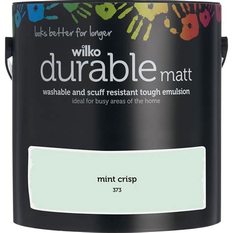 Wilko Durable Matt Emulsion Paint Mint Crisp L Wilko