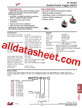 PT Datasheet PDF C K Components