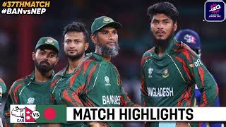 Icc T World Cup Bangladesh Vs Nepal Full Highlights Ban Vs