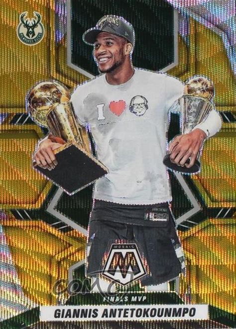 Giannis Antetokounmpo Mosaic Finals Mvps Gold Wave Price