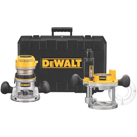 Dewalt 2 14 Hp Electronic Variable Speed Fixed Base And Plunge Router Combo Kit With Soft Start