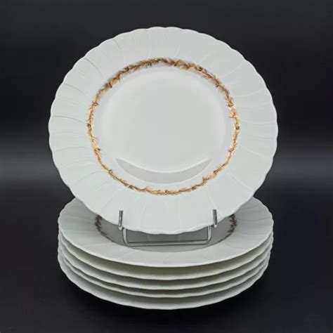 6 ASSIETTES PLATES PORCELAINE DE LIMOGES BERNARDAUD Modèle CHARDONS