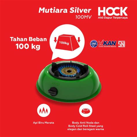 Jual Hock Kompor Gas Tungku Mutiara Silver Mv Tahan Beban Kg