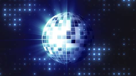 Abstract Looped Blue Mirrored Spinning Round Disco Ball For Discos And