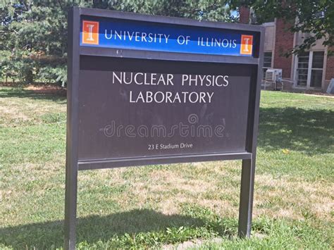 Sign Saying Nuclear Physics Laboratory In University Of Illinois