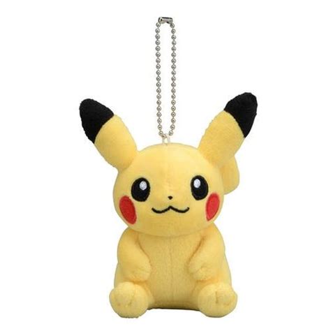 Buy Pikachu Mascot Plush Keychain Sitting online | Authentic Japanese ...