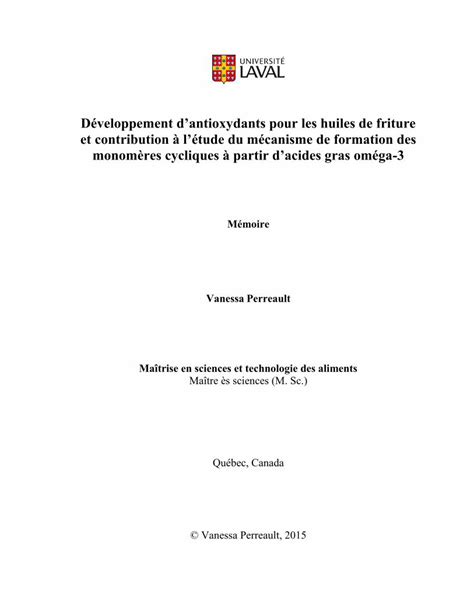 PDF Mémoire Vanessa Maîtrise en sciences et technologie des DOKUMEN