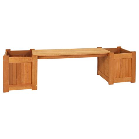 Meranti Wood Outdoor Planter Box Bench Garden Arty