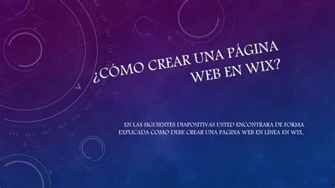 Cómo crear una página en WIX PPT