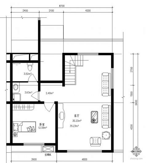 板式多层单户二室一厅二卫带复式户型图185 建筑户型图 筑龙建筑设计论坛