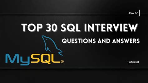 Top Sql Interview Questions And Answers