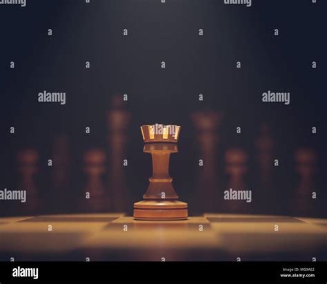 Chess Rook On Board Stock Photo Alamy