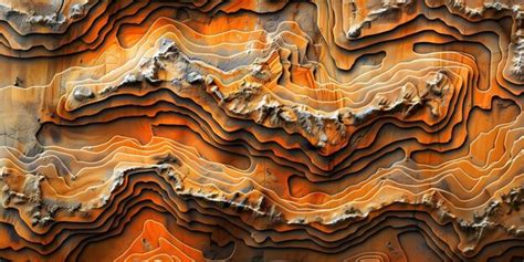 visual representation  terrain features including contours trails