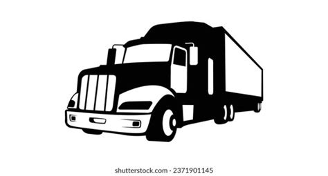 Vector Truck Transport Logo On White Stock Vector (Royalty Free ...