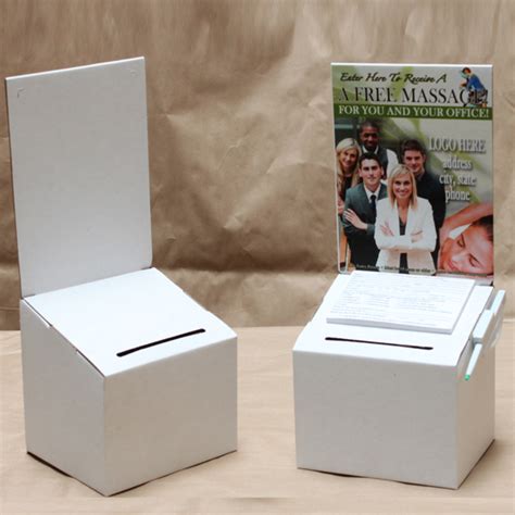 White Cardboard Donation Boxes Ships Today Low Cost Bulk Qty Prices Available