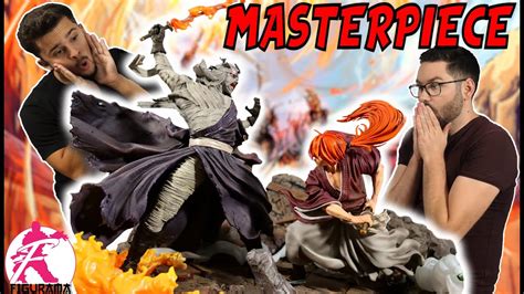 Diorama Kenshin Vs Shishio Quelle Big Statue De Folie Par Figurama