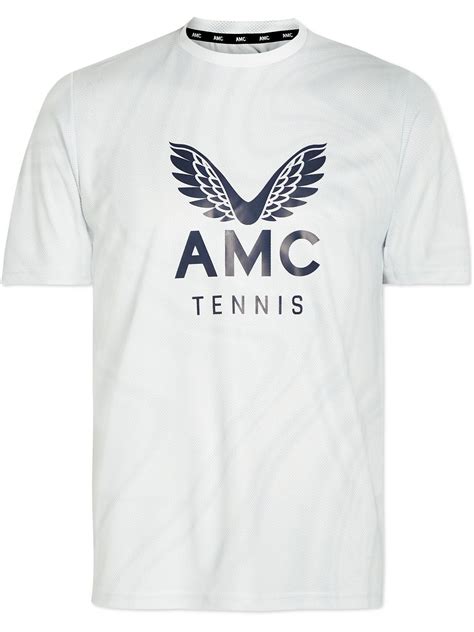 Castore Andy Murray Printed Stretch Jersey Tennis T Shirt White CASTORE