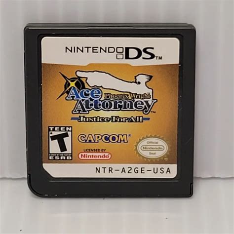 Phoenix Wright Ace Attorney Justice For All Nintendo Ds Solo