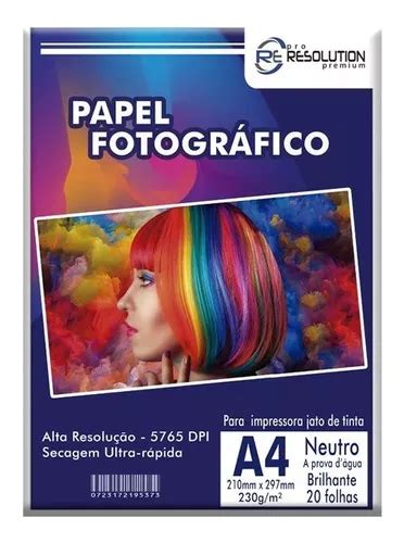 Papel fotográfico satinado Pro Resolution A4 230 g 20 hojas blanco