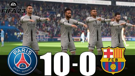 Fifa Gameplay Psg Vs Barcelona Ronaldo Messi Mbappe