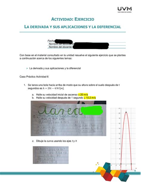 A5 Clc A5 Clc ACTIVIDAD EJERCICIO LA DERIVADA Y SUS APLICACIONES Y