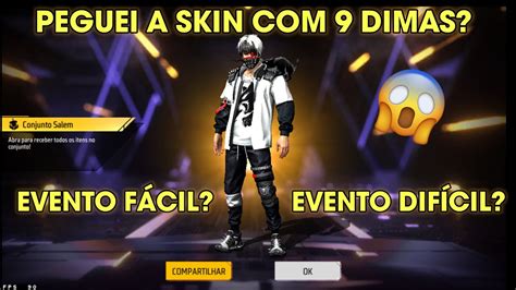 Evento Token Royale Free Fire Pegando Nova Skin Conjunto Salem Free